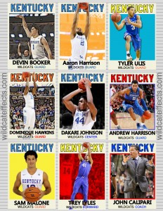 2015 Kentucky basketball cards1-9