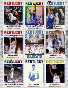 2015 Kentucky basketball cards10-17